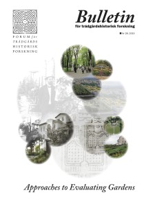 Bulletin för trädgårdshistorisk forskning nr 28 2015 - försättsblad